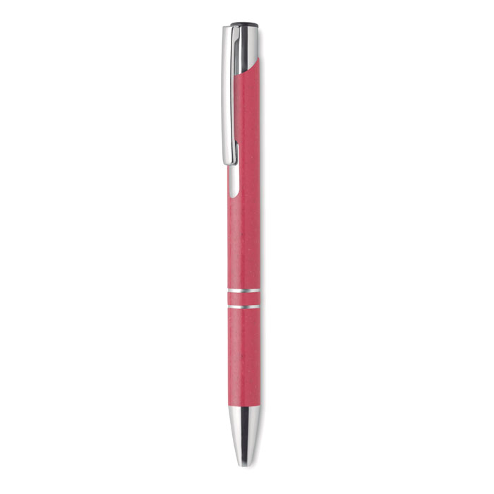 BERN PECAS - Wheat Straw/ABS push type pen - Red