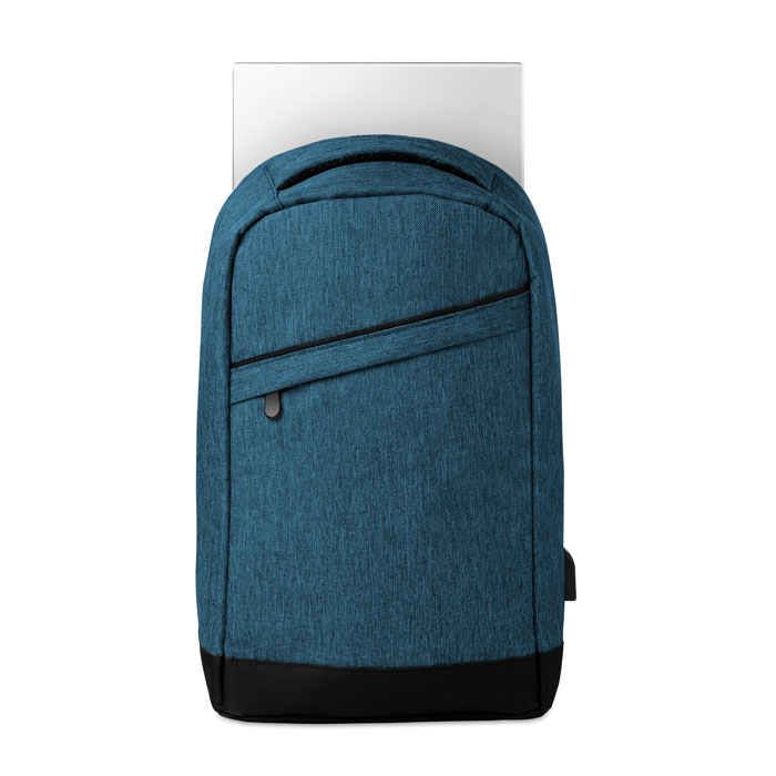 BERLIN - 2 tone backpack incl USB plug