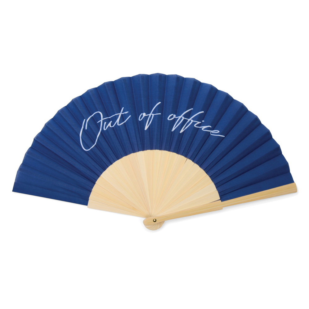 VINGA Out of office hand fan - navy, white (± PMS 19-4027 TCX/ ± PMS White)