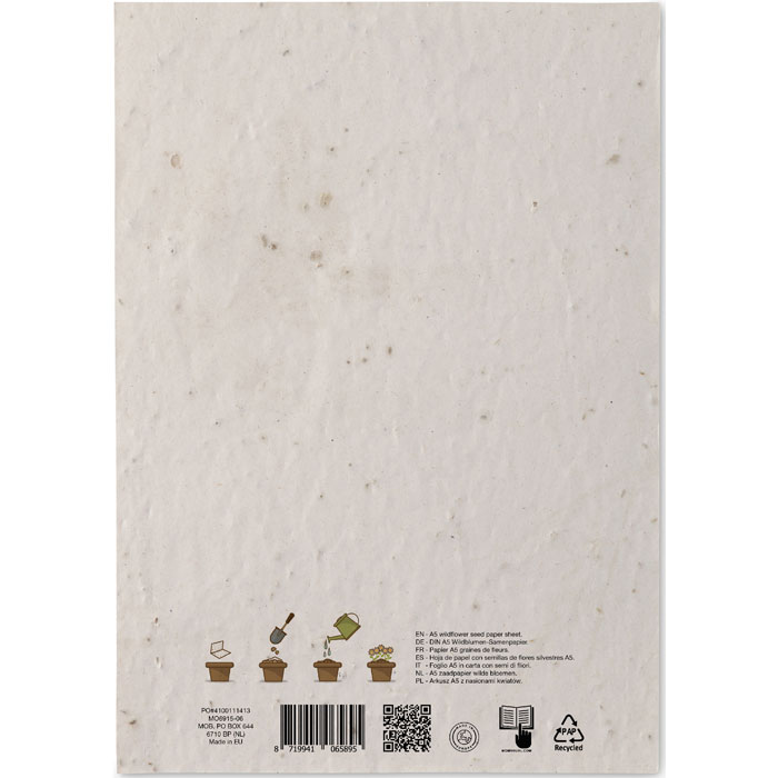 ASIDE - A5 wildflower seed paper sheet